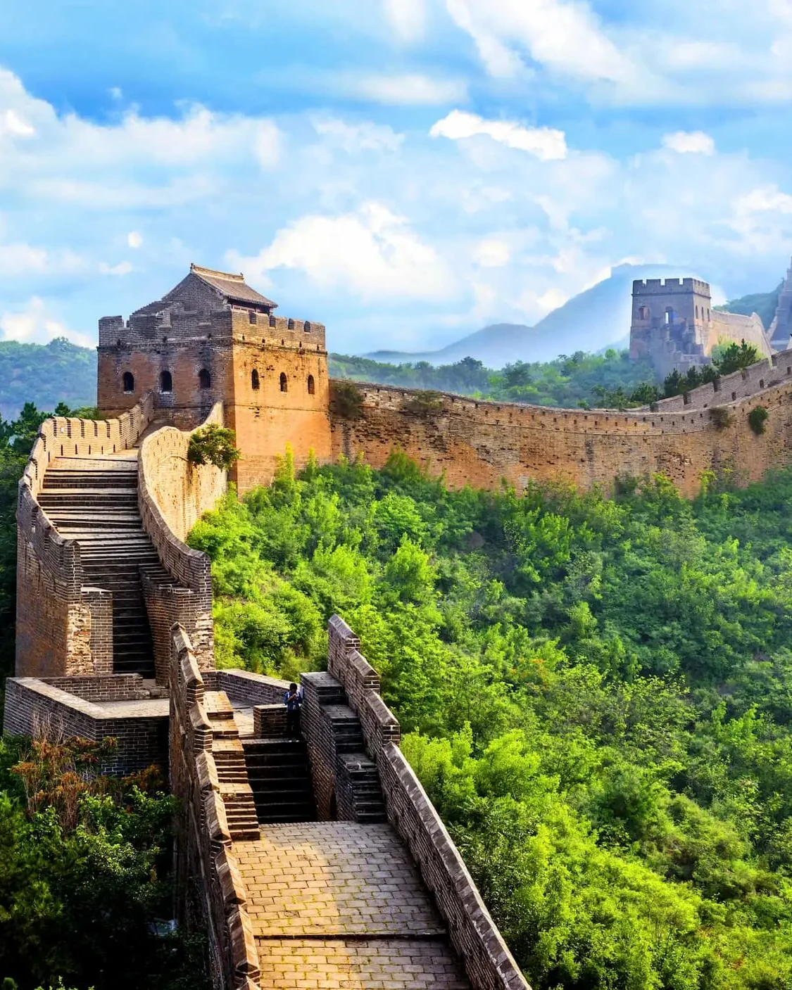 A painting of the great wall of china