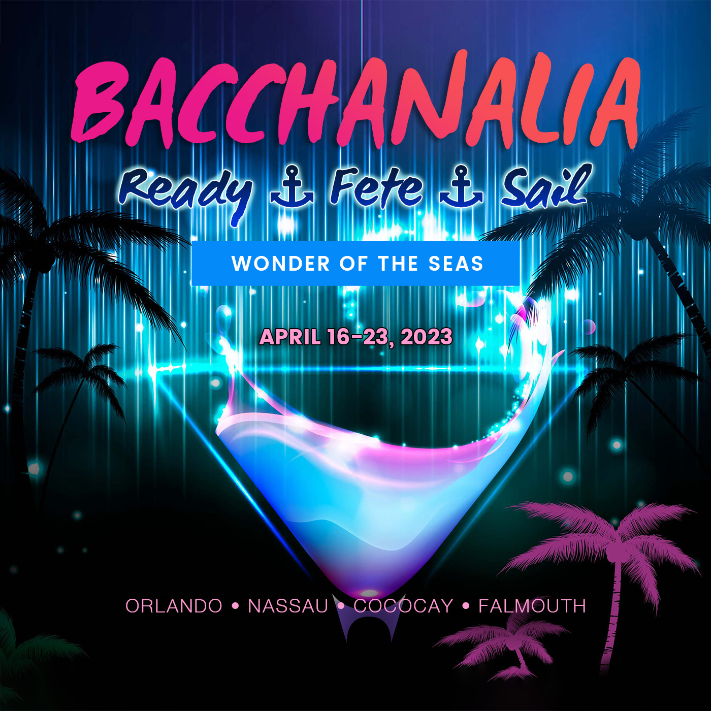 A poster for the bacchanalia event.