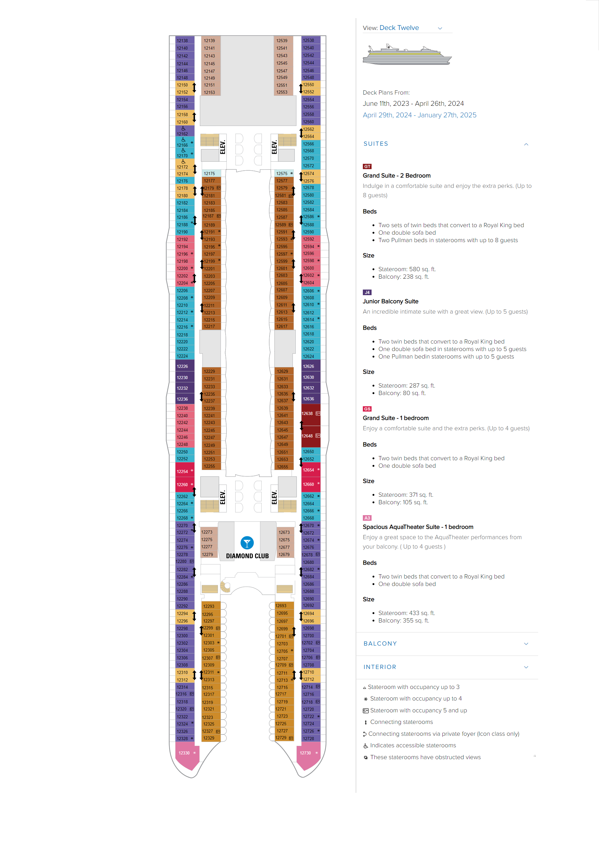 A map of the floor plan for a hotel.